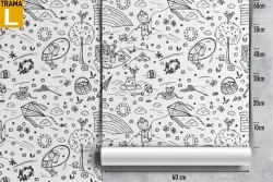 Carta da Parati decorazione bambini stilizzata fantasie.