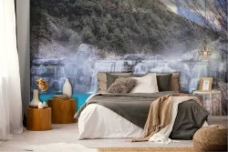 Carta da Parati Fiumi Cascate Laghi Foreste e Alberi