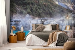 Wallpaper Rivers Waterfalls Lakes Forests and Trees