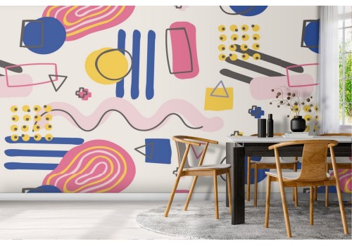 Vintage stylized pattern wallpaper.