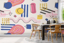 Vintage stylized pattern wallpaper.