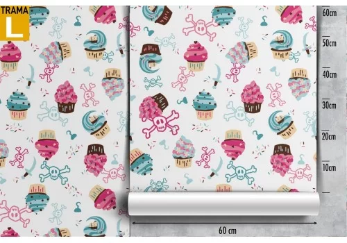 Carta da Parati pattern cupcakes dolci bambini. 2