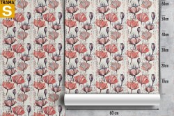 Carta da Parati Design e Stili Flora e Fauna Natura Fiori Vintage