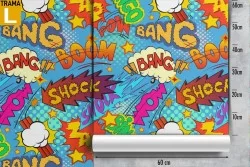 Wallpaper comic writings pattern children.