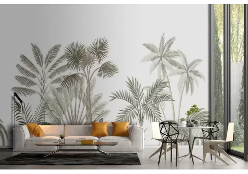 Carta da Parati foresta tropicale stilizzata