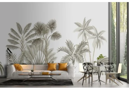 Carta da Parati foresta tropicale stilizzata