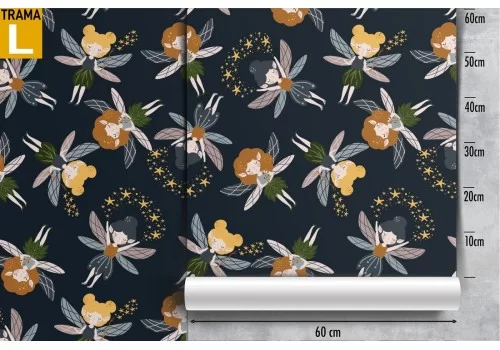 Carta da Parati decorazione fatine bambini. 2