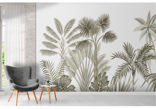 Stylized tropical forest wallpaper 2