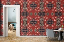 Red vintage wallpaper designs.