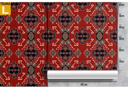 Red vintage wallpaper designs. 2