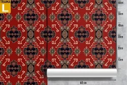 Red vintage wallpaper designs.