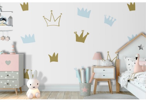 Wallpaper decoration children's crowns.