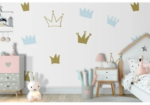 Wallpaper decoration children's crowns.
