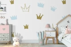 Carta da Parati decorazione corone bambini.