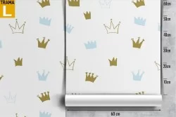Carta da Parati decorazione corone bambini.