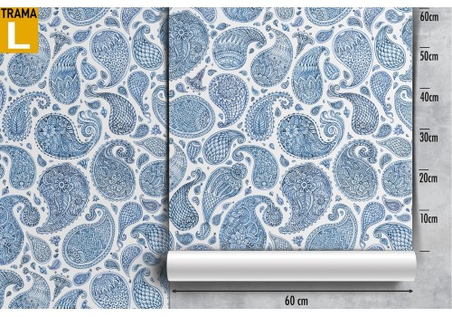 Vintage blue wallpaper decorations. 2