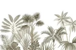 Carta da Parati Design e Stili Flora e Fauna Paesaggi e Natura Natura Tropicale Foglie