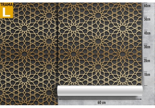 Wallpaper with stylized geometric flower pattern. 2