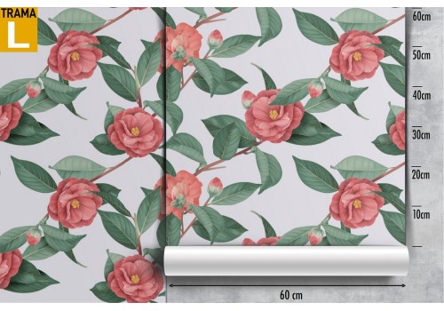 Red roses pattern wallpaper. 2