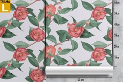 Red roses pattern wallpaper.