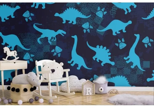 Carta da Parati pattern dinosauri bambini.