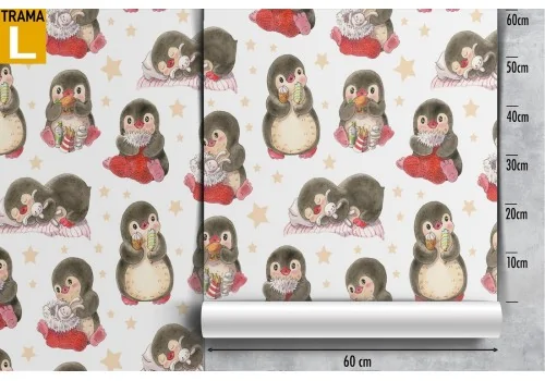 Children's wallpaper with penguin animals. 2