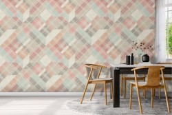 Geometric pattern wallpaper from the '80s.