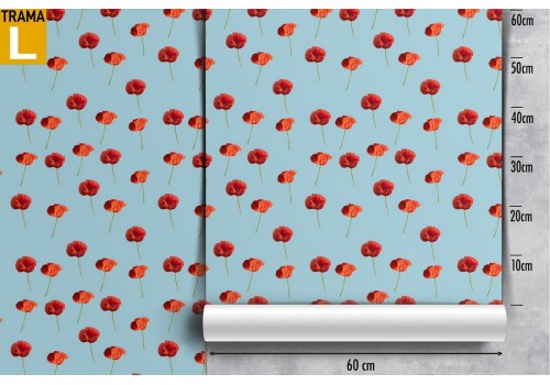 Vintage wallpaper pattern red flowers. 2