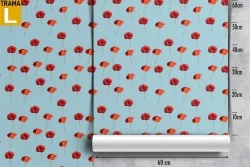 Vintage wallpaper pattern red flowers.
