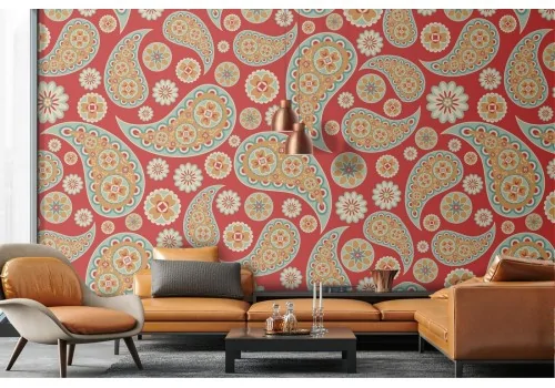 Vintage floral wallpaper pattern.