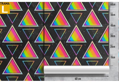 Wallpaper decoration vintage '70s triangles. 2