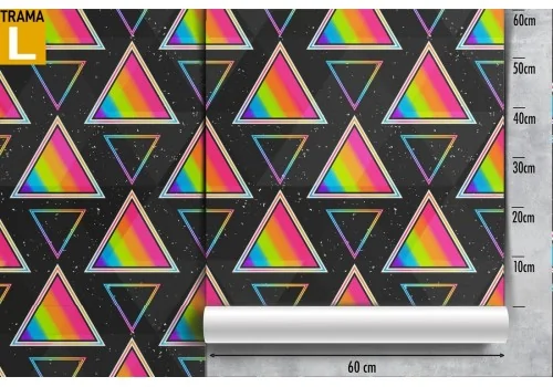 Wallpaper decoration vintage '70s triangles. 2