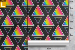 Wallpaper decoration vintage '70s triangles.