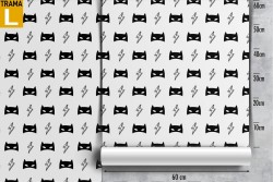 Superheroes pattern children's wallpaper.