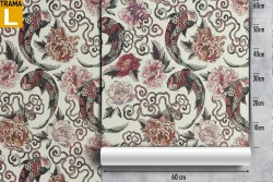 Vintage oriental pattern wallpaper.