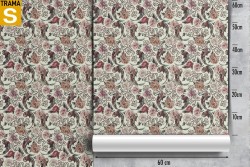 Wallpaper Design and Oriental Zen Vintage Styles