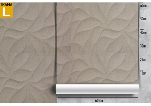 3D effect wallpaper decoration with stylized flowers. 2