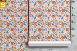 Carta da Parati Design e Stili Flora e Fauna Astratta Fiori Natura