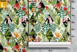 Carta da Parati decorazione tropicale stravagante.