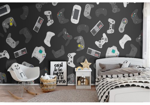Wallpaper pattern console and children's games.