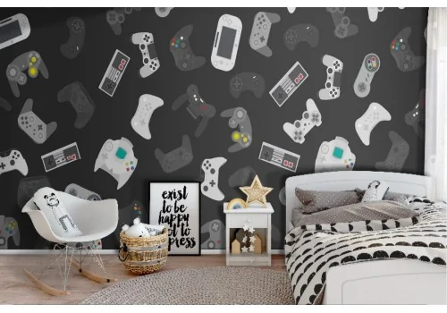 Wallpaper pattern console and children's games.