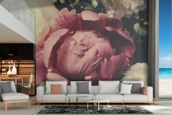 Carta da Parati decorazione fiori vintage rose