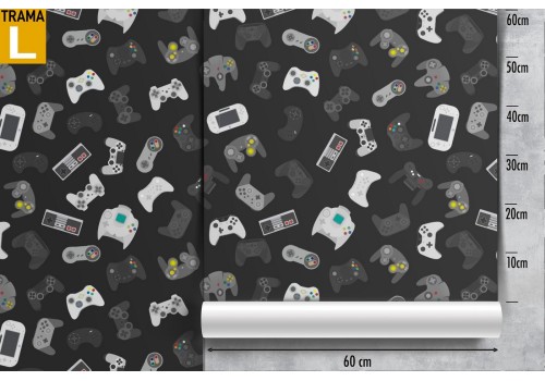 Carta da Parati pattern console e giochi bambini. 2