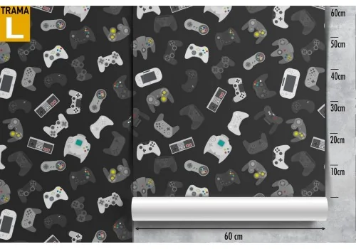 Wallpaper pattern console and children's games. 2