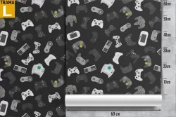 Carta da Parati pattern console e giochi bambini.