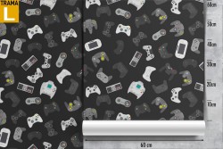 Wallpaper pattern console and children's games.