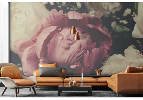 Vintage roses flower decoration wallpaper 2