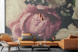 Carta da Parati decorazione fiori vintage rose