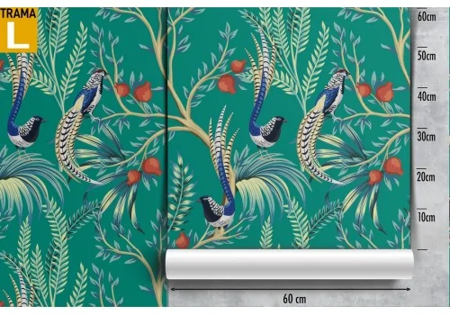 Wallpaper decoration exotic nature peacocks. 2