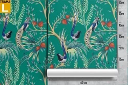 Carta da Parati decorazione natura esotica pavoni.